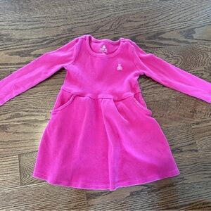 GAP Bright Pink Long-Sleeve girls dress with pockets 2T